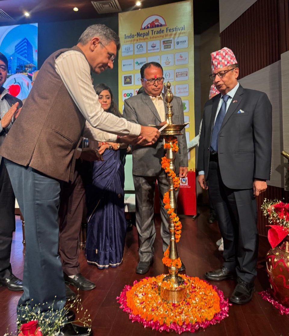 Addressed the 2nd Indo–Nepal Trade Fair 2026 in New Delhi in the presence of H.E. Shankar Sharma, Ambassador of Nepal to India, and H.E. Munu Mahawar, Additional Secretary, Ministry of External Affairs, India, along with other distinguished dignitaries.

Emphasized that
