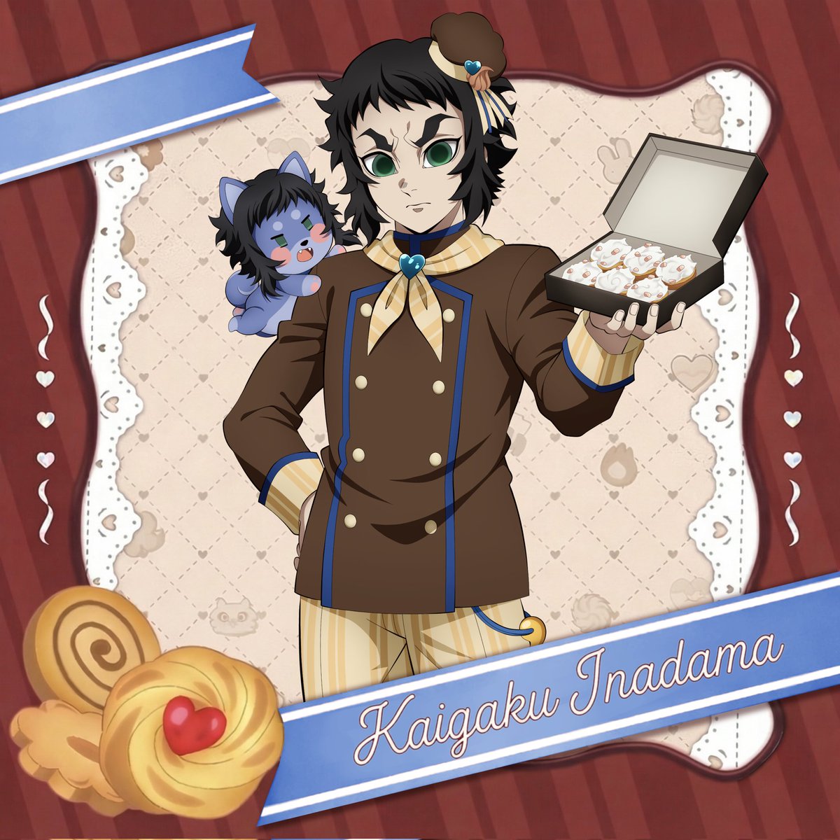 manuinadama's tweet photo. Happy belated Valentine's Day 🍴 This shi took way too long, I'm getting lazy (I always was) 

I hope you like it 🤍

Please refrain from commenting of the Kaizen ship; I'm not friendly to anyone who ships them.

#kaigaku #knytwt #KNY #鬼滅の刃 #獪岳 https://t.co/oVJw91B1hV