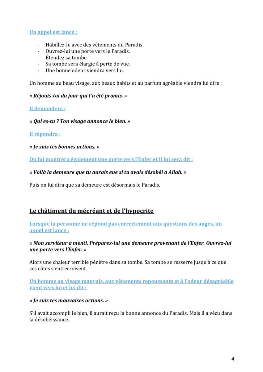 Rabyatouuu's tweet photo. Salem Aleykoum,

Voici mes notes de la conférence n°3 de l'Institut Al-Ihsan sur le thème : « La tombe et le monde des âmes  » (lien drive en commentaire ) https://t.co/QU6AdQDszO