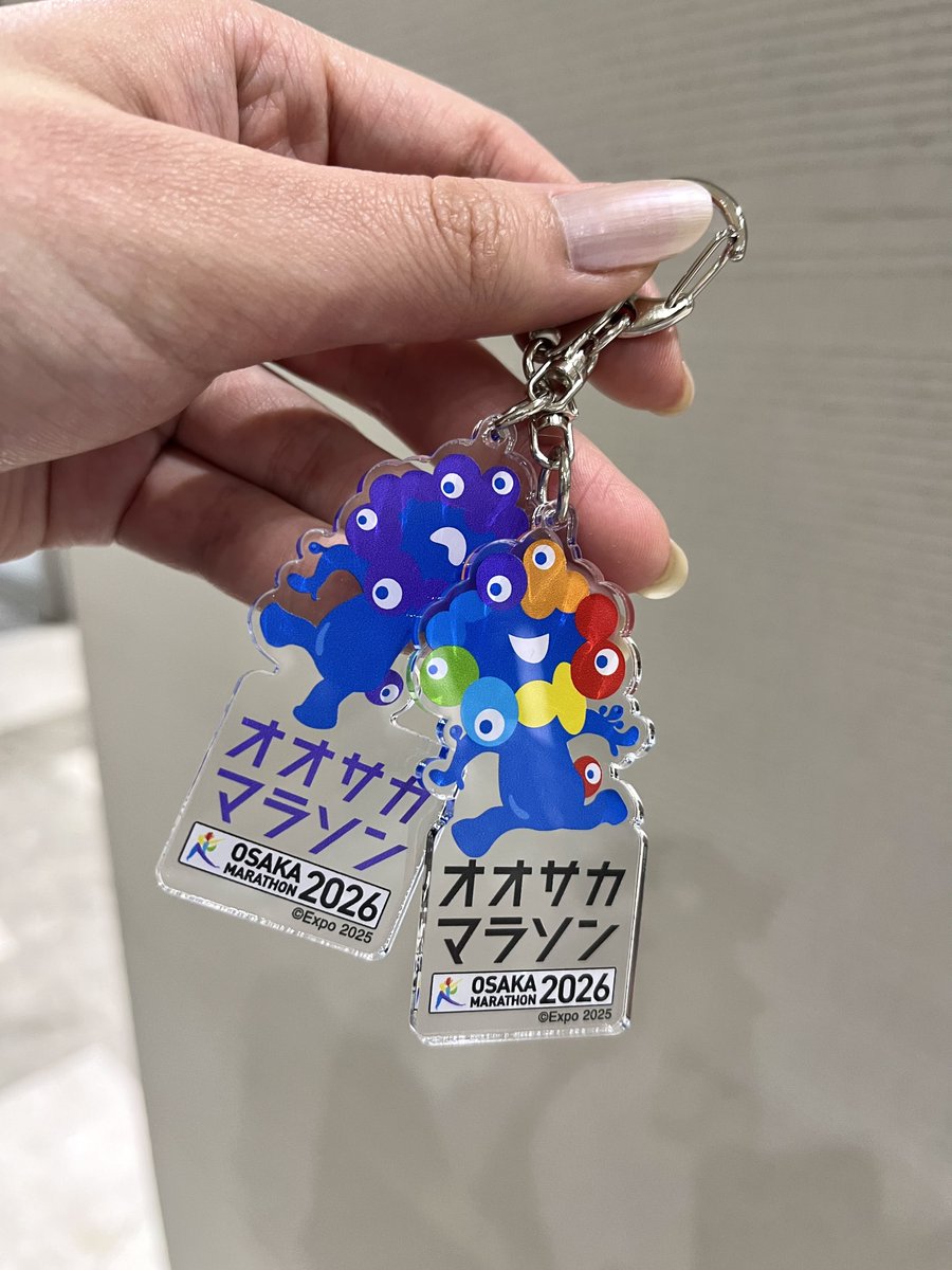 大阪マラソン✖️ミャクミャクのキーホルダーなかなか良さそう👀 この