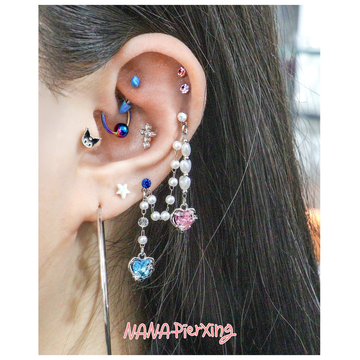 ap9maxnana's tweet photo. 다양한 컬러로 세팅❤️🧡💛💚🩵💙💜

#ピアス #イヤリング #piercing
#bodyJewelry https://t.co/csew7GolOG