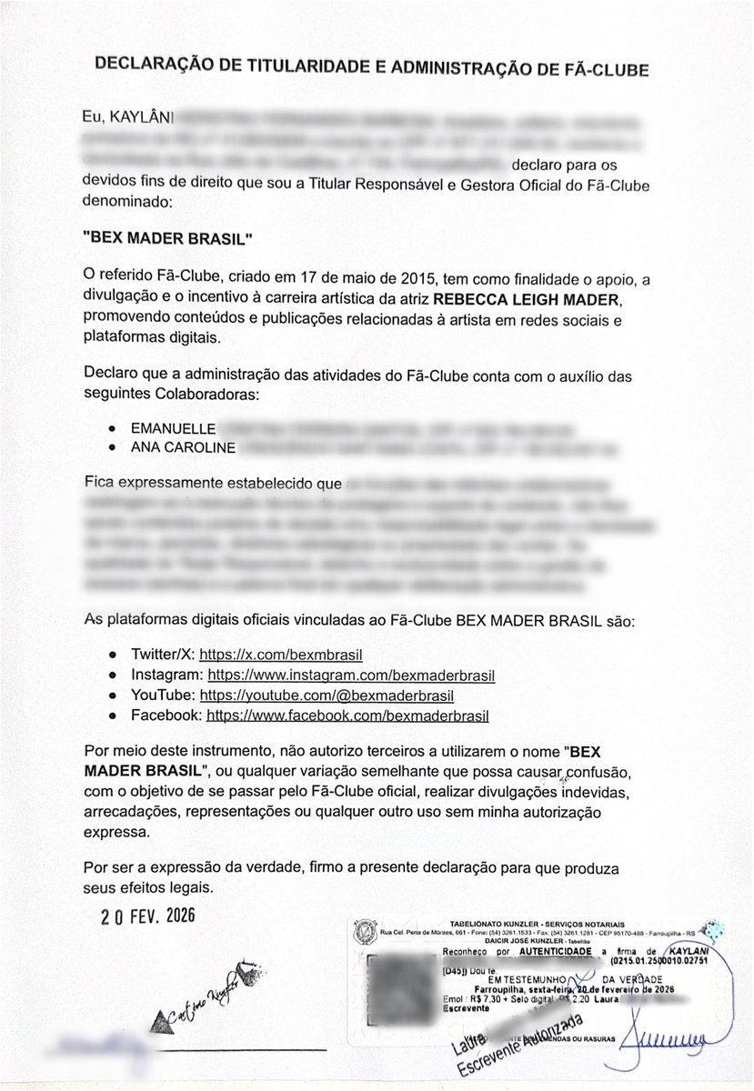 Bex Mader Brasil • Fã-clube tweet media