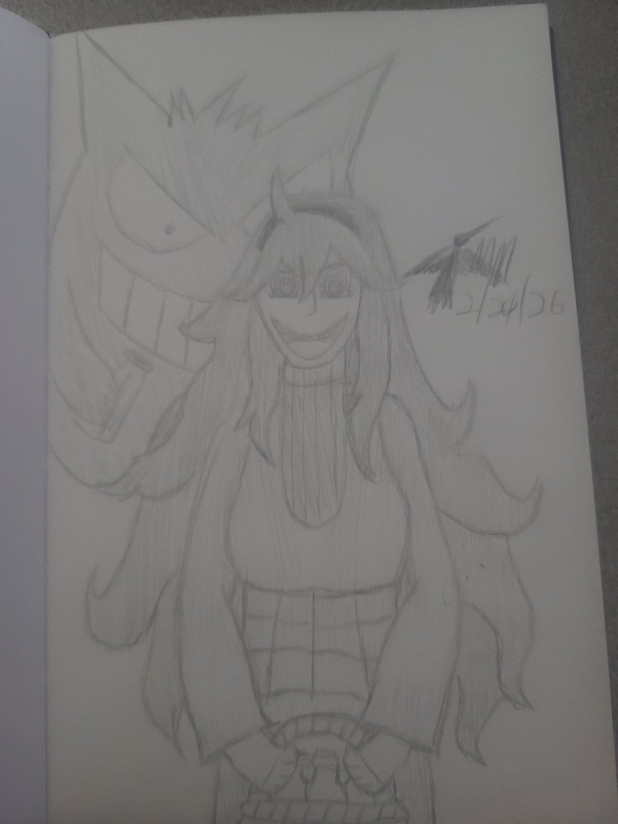 Would you like some Moomoo milk?
Hex Maniac &amp; Gengar.
#Art #Sketch #pokemon #HexManiac #Gengar.