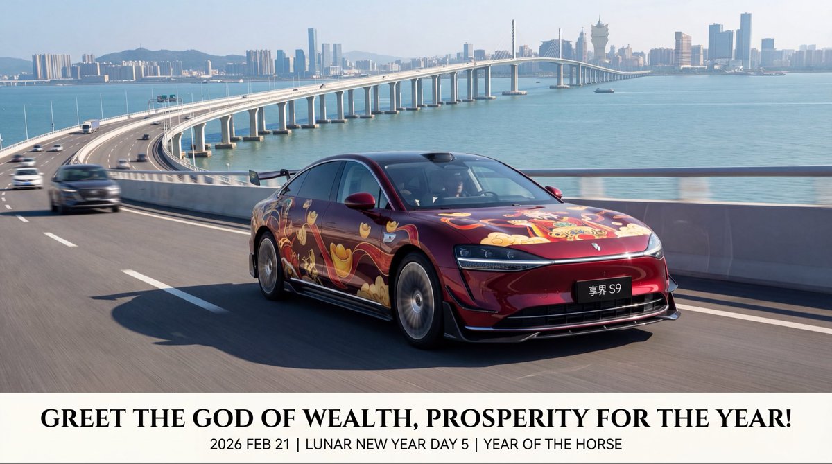 BimmerDony's tweet photo. Blessings, Speed, Fortune
Day 5: Greet the God of Wealth! ✨
Riding the wave of good fortune in the Year of the Horse.
May your wealth grow, and your success be limitless.
Full speed ahead to a prosperous 2026! 🚗💨 https://t.co/w2dsFH6M9t