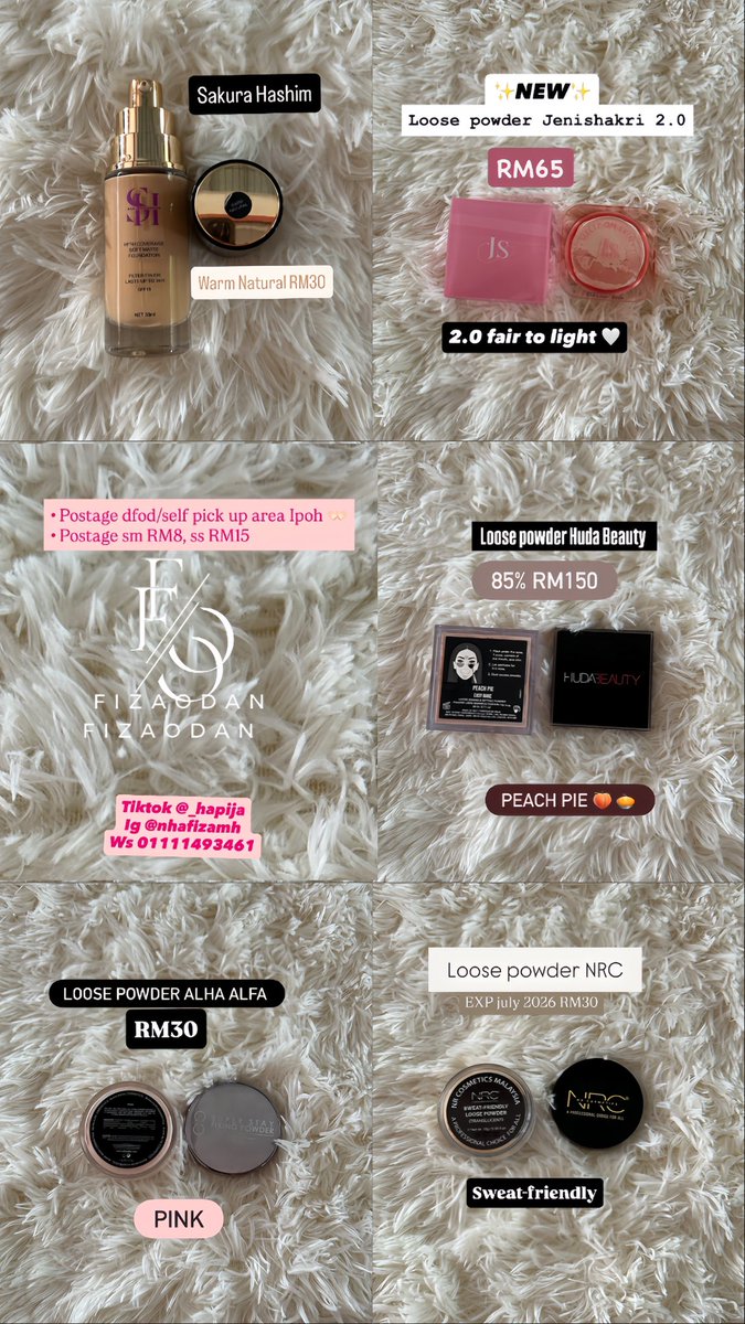 fizaodan's tweet photo. Hye, nak pre♥️ makeup 👇🏼⬇️🔻

Postage dfod/self pick up area Ipoh 👐🏻
Postage sm RM8, ss RM15

Tiktok _hapija
Ig @nhafizamh
Ws 01111493461

Preloved makeup 👇🏼⬇️🔻￼ https://t.co/iMONqBCuEj
