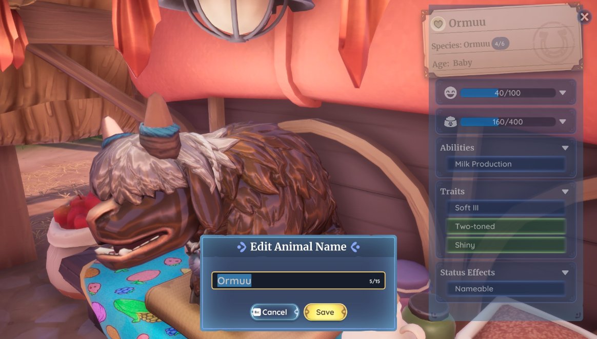 SpiritMiru's tweet photo. I got a shiny baby in #palia and was so confused at first thinking it was a glitch in texture, but no! It's an offical thing! https://t.co/ORj9zBdEn2