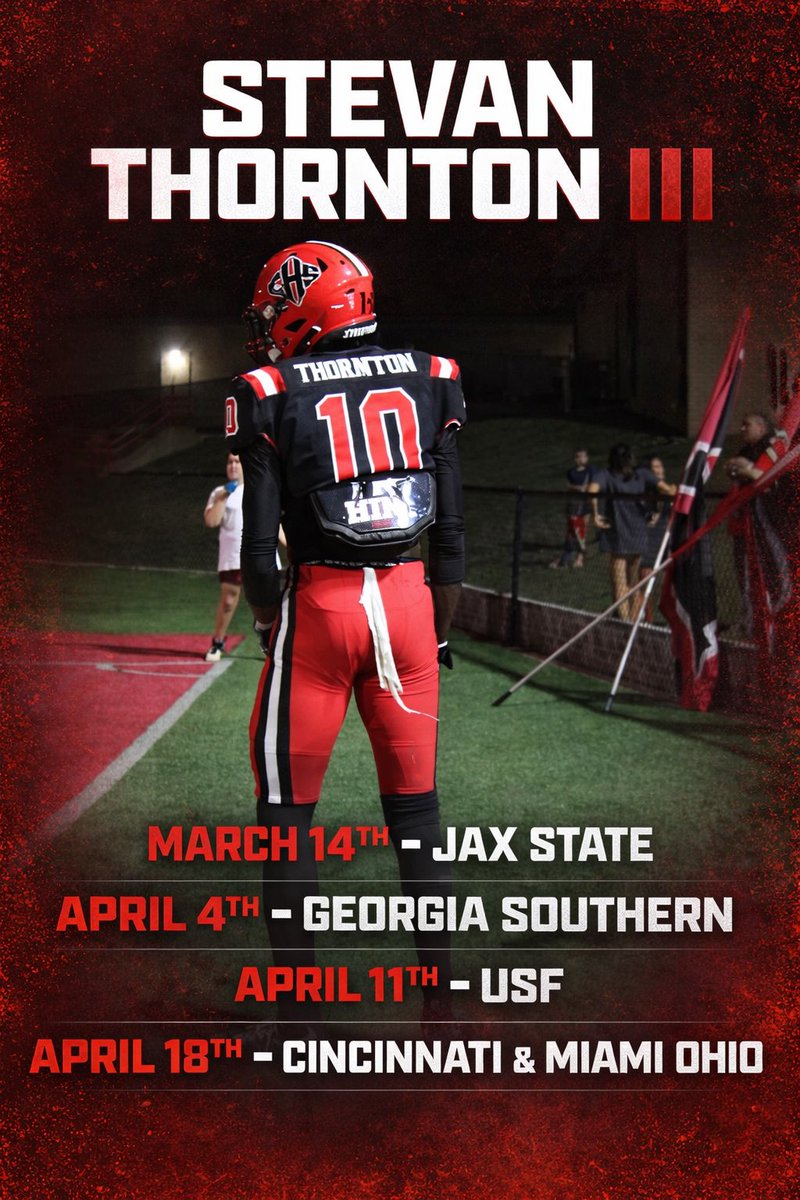 Beyond grateful for the opportunity to visit Jacksonville State University, University of Cincinnati, Miami University, University of South Florida, and Georgia Southern University for spring practices. Thankful for every door God is opening🙏🏾❗️
#AGTG✝️#Blessed
<a href="/Cairo_Football/">Cairo Football</a>