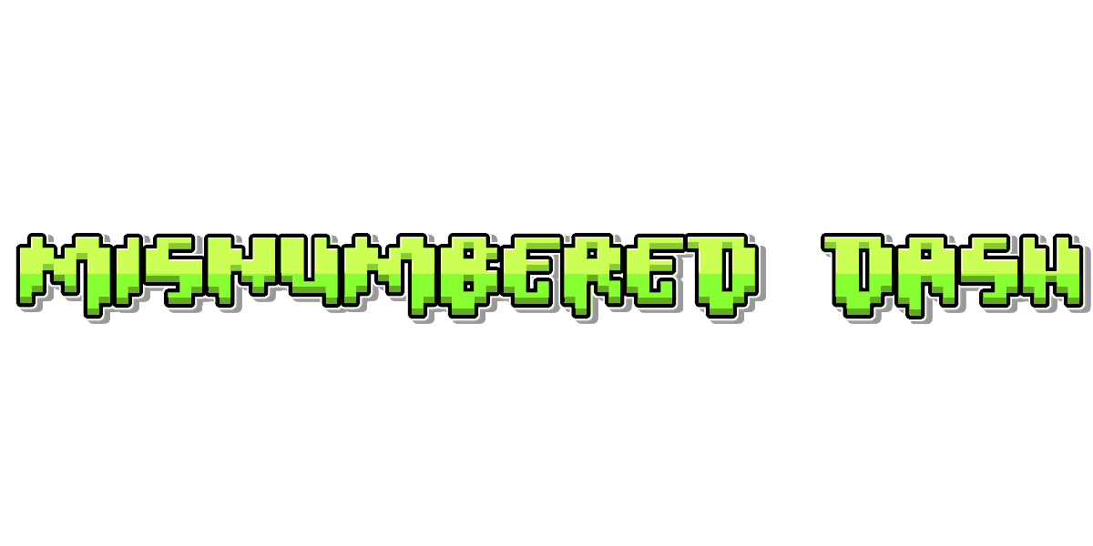 Misnumbered Dash