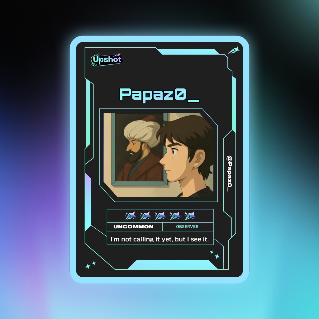 Papaz0_'s tweet photo. Just ripped my Predictor Card!

Ready to claim instant cash prizes, free packs and more.

Welcome to Prediction Play on @upshot_cards

Your turn
https://t.co/tbrQJ36xhz https://t.co/m259FrmyyG
