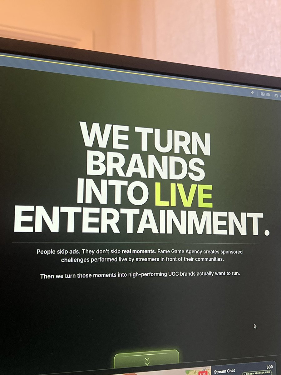 People can’t take another ad.

So we stopped making ads.

At Fame Game,
- we build moments you replay, 
- feelings you remember, 
- and visions you want to be part of.
