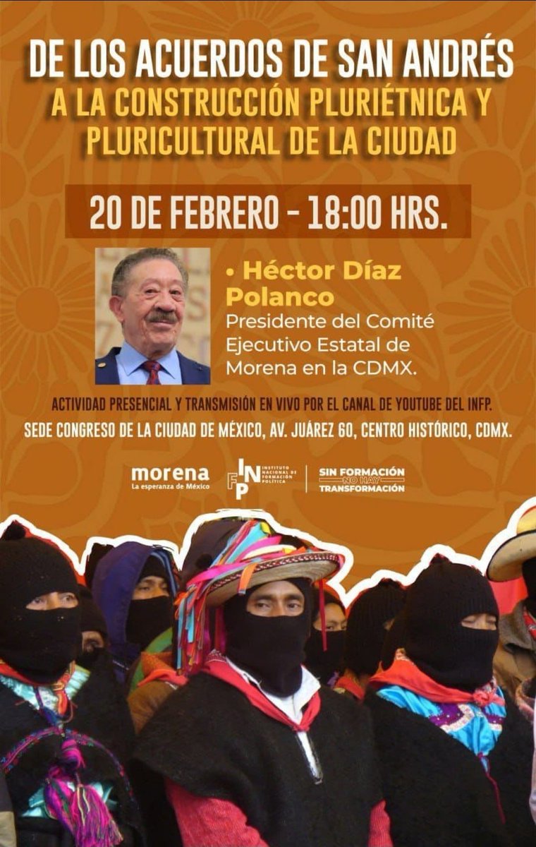 irma_vzqmh's tweet image. Un espacio necesario para recordar que la diversidad #cultural y los #pueblos originarios son el corazón de nuestro país. 🇲🇽
Gracias por este diálogo sobre los Acuerdos de San Andrés Larráinzar y la construcción de un #país verdaderamente pluricultural. 🫱🏻‍🫲🏻👥 @PartidoMorenaMx