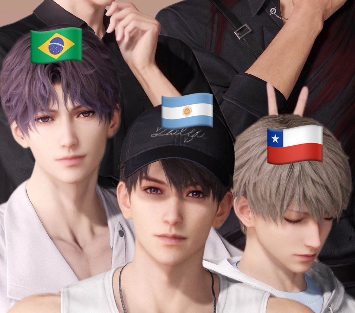 myluspace's tweet image. lo que debe ser jugar con estos tres te putean en portugués, español y chileno