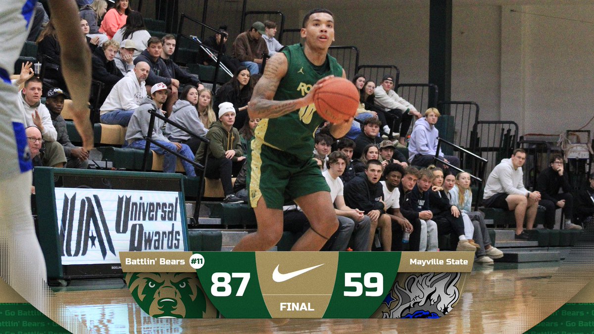BattlinBears's tweet photo. The win streak is now up to 14 games straight for @RockyMtnMBB, the second-longest active streak in the NAIA!

🐻: Mekhi Jourdan - 16 pts, 5 reb, 3 ast
🐻: Jacob Bilodeau - 15 pts, 12 reb
🐻: Carter McCoy - 14 pts, 7 reb, 2 stl

#GoBattlinBears | #TheRightWayToPlay https://t.co/vuUVsw8sBI