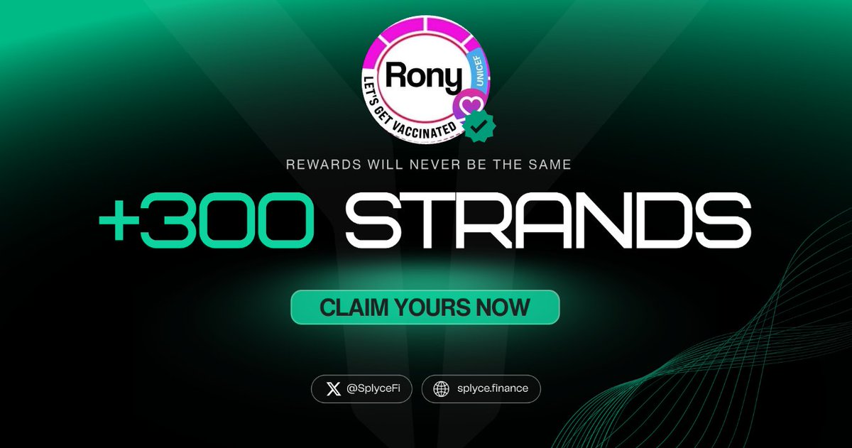 300 Strands claimed. 

Real-world yield is coming to Solana with <a href="/SplyceFi/">Splyce Finance</a> 

Feels good to be early.

Your turn: solana.splyce.finance/rewards?ref=5d…