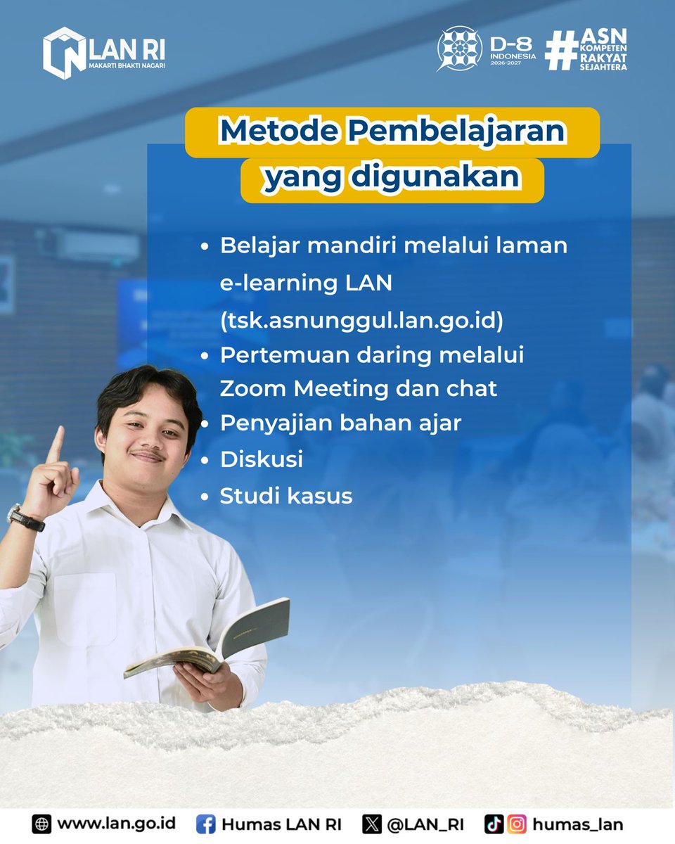 LAN_RI's tweet image. Analis Kebijakan memiliki peran strategis dalam perumusan kebijakan publik.
Untuk itu, diperlukan penguatan kompetensi bagi Analis Kebijakan yang diangkat melalui proses inpassing maupun alih jabatan pelaksanaan tugas optimal
 #KAK #BiggerSmarterBetter #ASNKompetenRakyatSejahtera