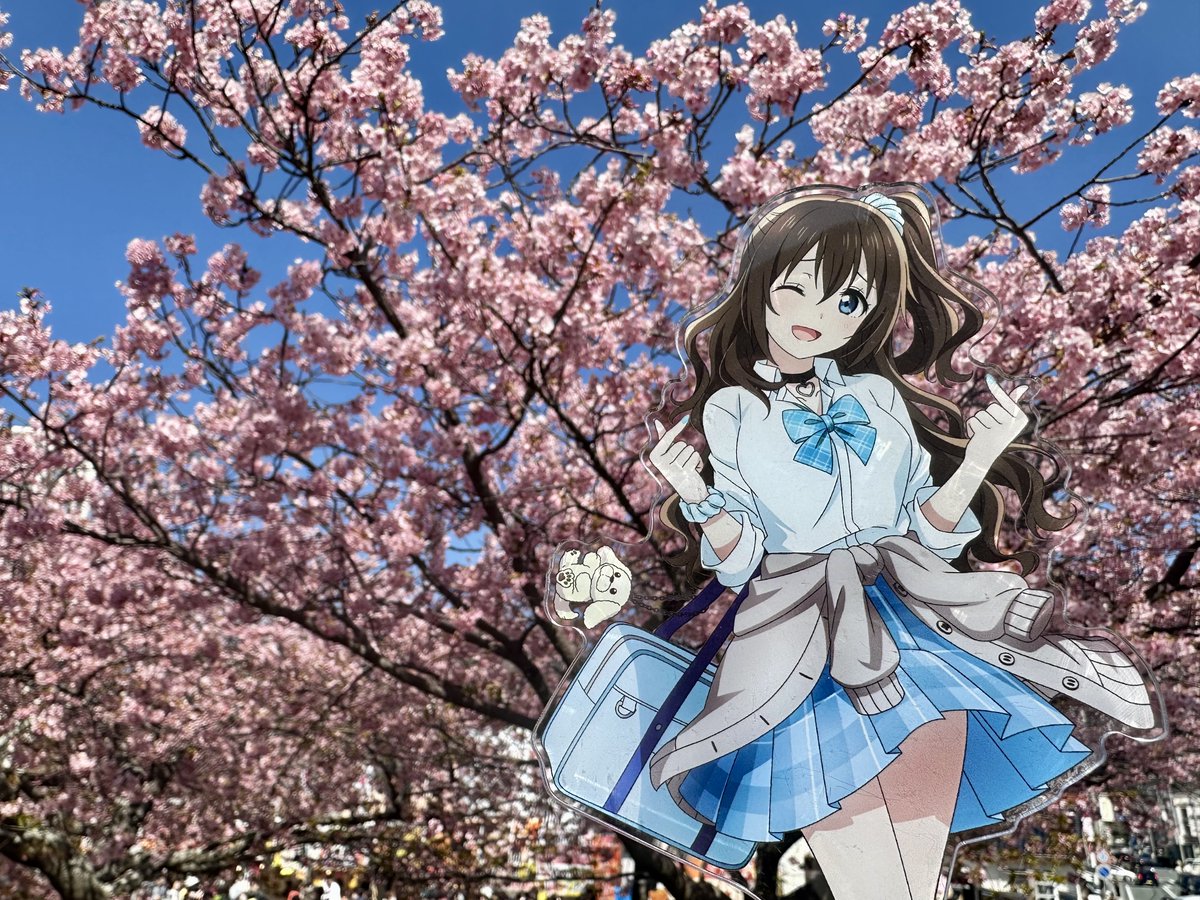 しずくちゃん、桜だよ・・・！！