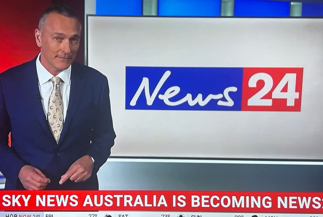 AaronDodd's tweet photo. BREAKING: Sky News Australia has announced a rebrand to "News 24" today. A spokesman stated the '24' referred to its commitment that 24% of its news would now be based on fact. A doubling of the statistic under the old brand.
#auspol https://t.co/yforJEi67K