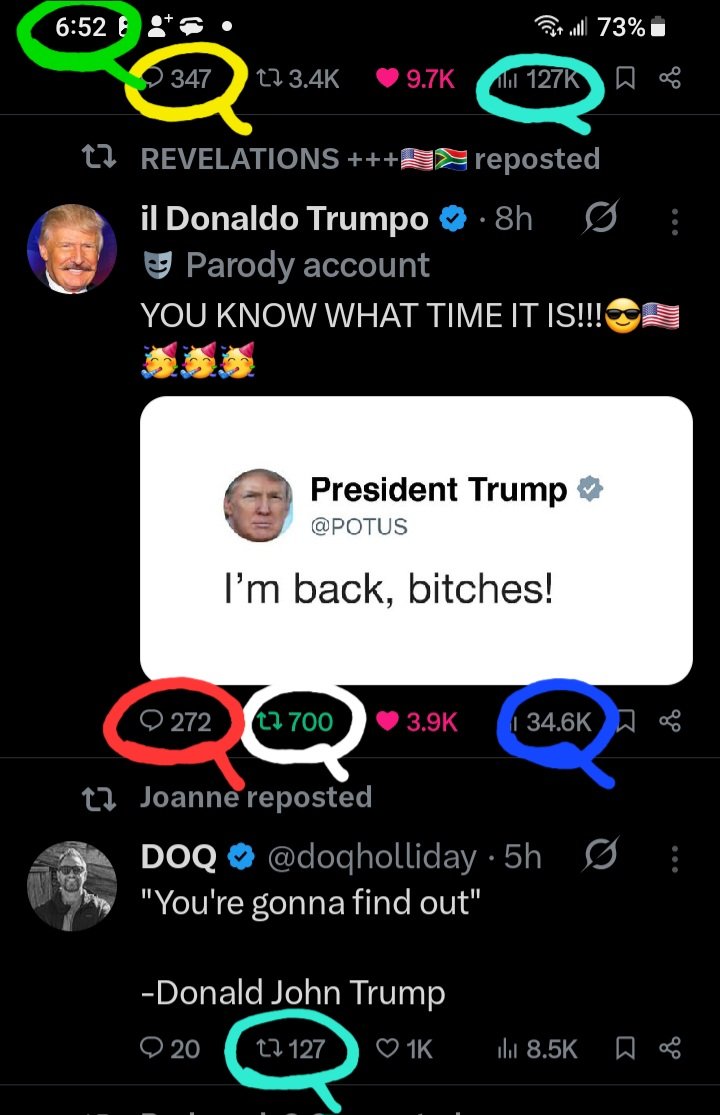 DeanDavis33's tweet image. 6️⃣5️⃣2️⃣ #SixFiveTwo 🐇
3️⃣4️⃣6️⃣ #ThreeFourSix 
2️⃣7️⃣2️⃣ #TwoSevenTwo 
1️⃣2️⃣7️⃣ #OneTwoSeven 
🎰 #WhatAreTheOdds 🪽
7️⃣0️⃣0️⃣ #SevenHundred 
3️⃣4️⃣7️⃣ #ThreeFourSeven