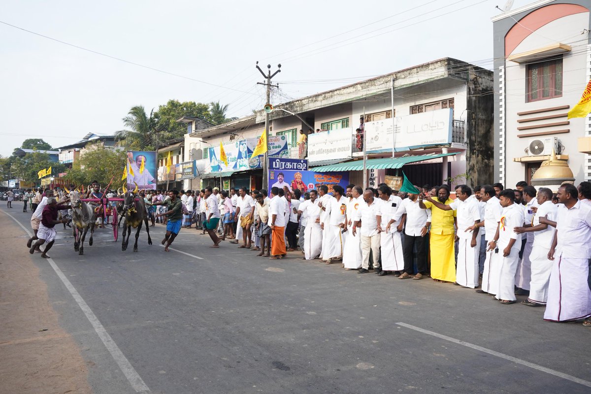 KKSelvakumaroff's tweet photo. இன்றைய தினம் 21.02.2026, சனிக்கிழமை - புதுக்கோட்டை மாவட்டம், மணமேல்குடியில், பேரரசர் பெரும்பிடுகு முத்தரையர் அவர்களின் 1351 வது சதய விழாவை முன்னிட்டு, வீரமுத்தரையர் முன்னேற்ற சங்கம் சார்பாக 3-ம் ஆண்டு மாபெரும் மாட்டுவண்டி எல்கை பந்தயம் சிறப்பாக நடைபெற்றது. 

இந்நிகழ்வை, மாண்புமிகு தமிழக பிற்படுத்தப்பட்டோர் நலத்துறை அமைச்சர் @SMeyyanathan அவர்களோடு இணைந்து, கொடியசைத்து தொடங்கி வைத்தேன்!