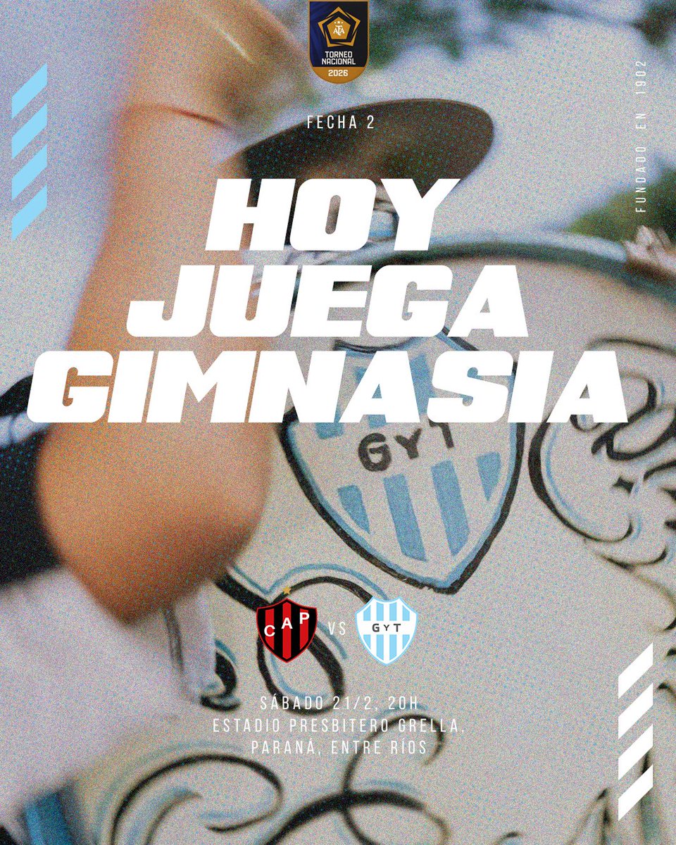 ¡ Hoy Juega Gimnasia !

#VamosAlbo 🤍💙🤍