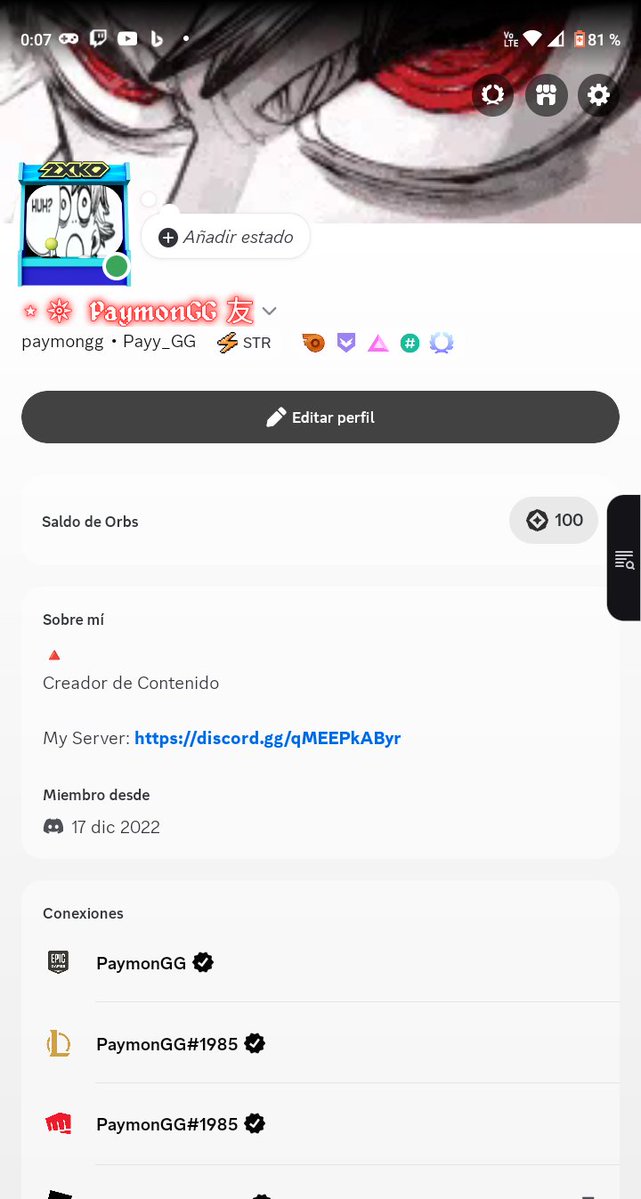 Mi Perfil de Discord 2022 - 2026