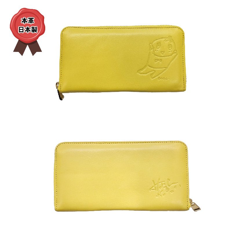 ふなっしー長財布 お品切れ＞ ・本革ふなっしｰ長財布(黄色) こちらの商品がお品切れ致し