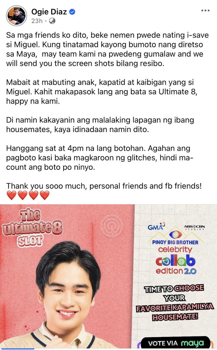 Tama po kayo sir Ogie kung lapagan lang ng malaking pera ay wala po tayong ganyan huhuhu 😭😩

BBS MIGUEL ☘️☘️☘️