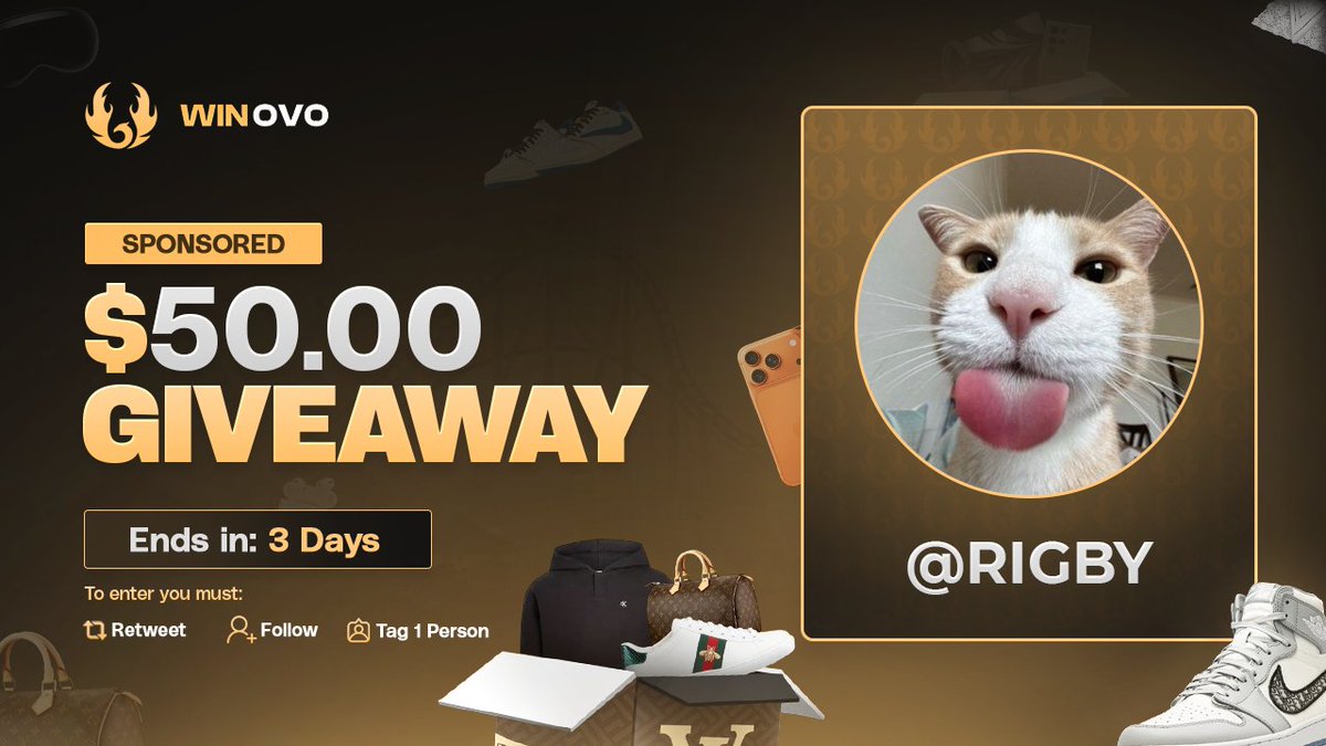 🤑$50 GIVEAWAY 🤑

How to enter?
1. Follow us: <a href="/winovocasino/">Winovo.io</a> &amp; <a href="/rigby_gambles/">Rigby Gambles</a> 
2. Like &amp; RT!
3. Tag a friend!

Rolling in 3 days!⏰