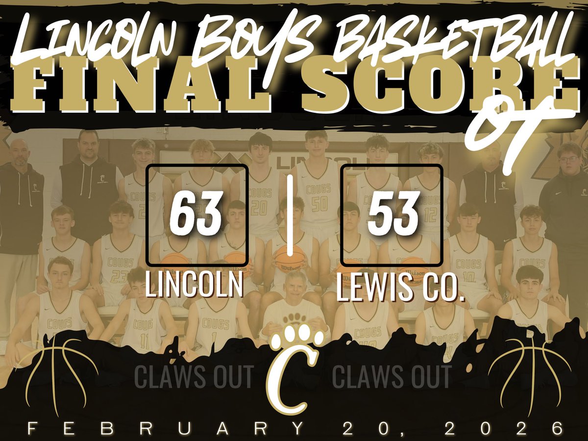 LincolnHighWV's tweet photo. OT win on Senior Night. 🐾🏀 https://t.co/n3y9o5UNpH