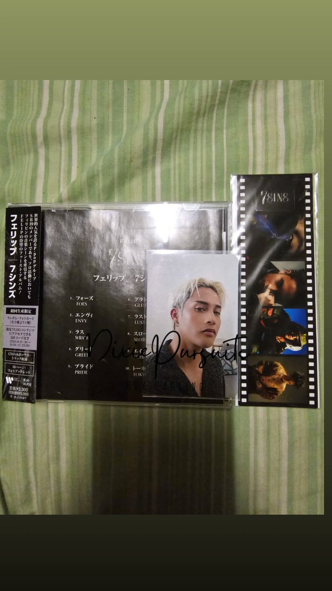 PixiePursuits's tweet photo. WTS LFB

7 SINS CD with Filmstrip and Pagtatag Ken PC
Price: 2k
Location: Manila 
MOD: JNT or Lalamove
MOP: Gcash or Seabank (preferred) 
Can ship asap

STREAM VISA MUSIC VIDEO
@SB19Official #SB19
#SB19VISA 
#SB19_KEN https://t.co/IZns8LkSwP