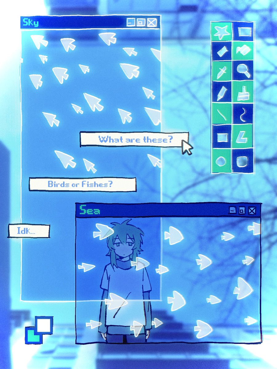 Lu_art12yD's tweet image. RT @cyberseaurchin: Birds or Fishes?