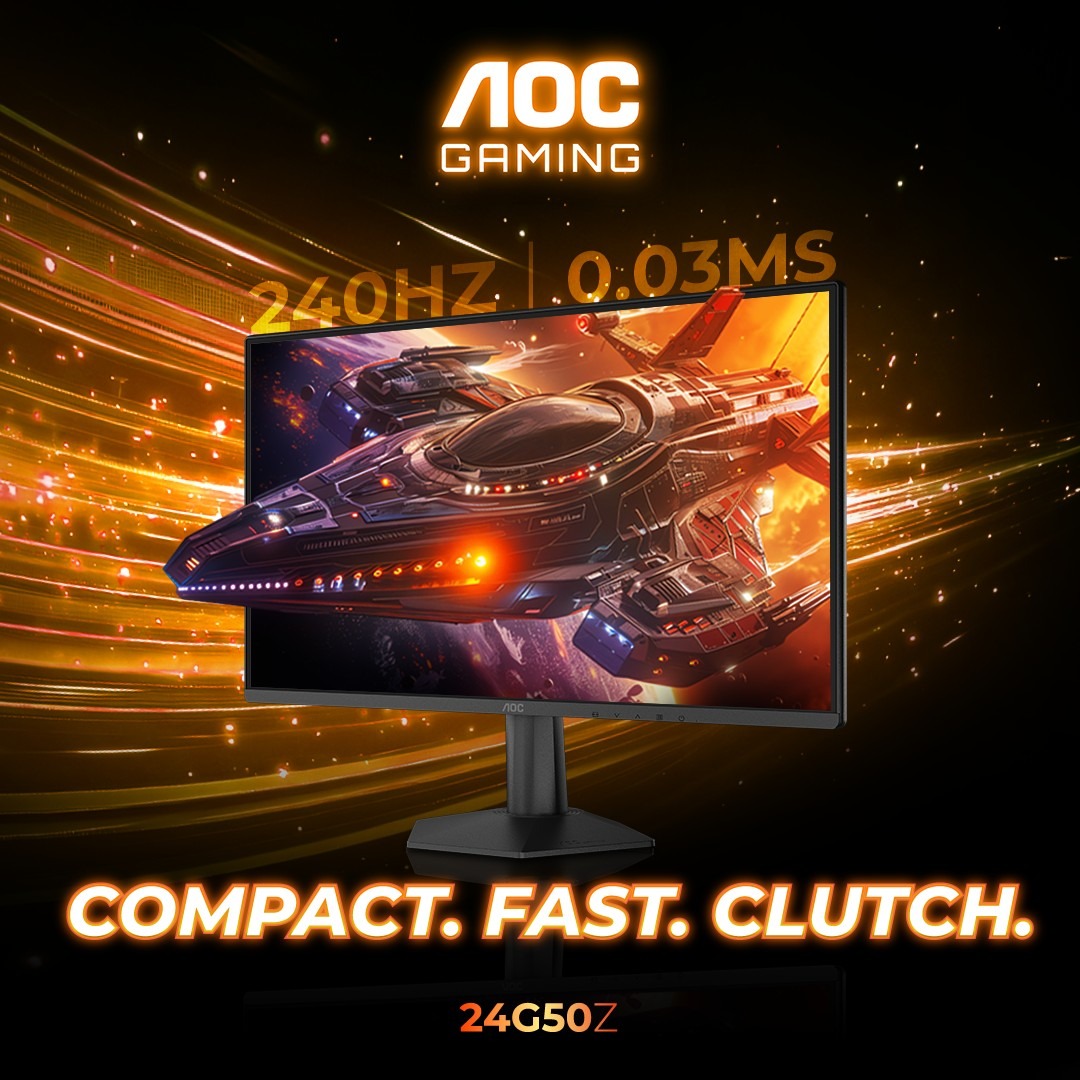 UPGRADE SKILL GAMING PAKAI AOC 24G50Z! 🎮✨

Sudah ready stock ya Sobat Komedia, monitor gaming canggih dari AOC (Seri 24G50Z).

Kombinasi maut 240Hz dan 0.03ms bikin pengalaman gaming kamu naik level ke tingkat profesional. Gerakan musuh secepat apa pun pasti ketangkap mata!.