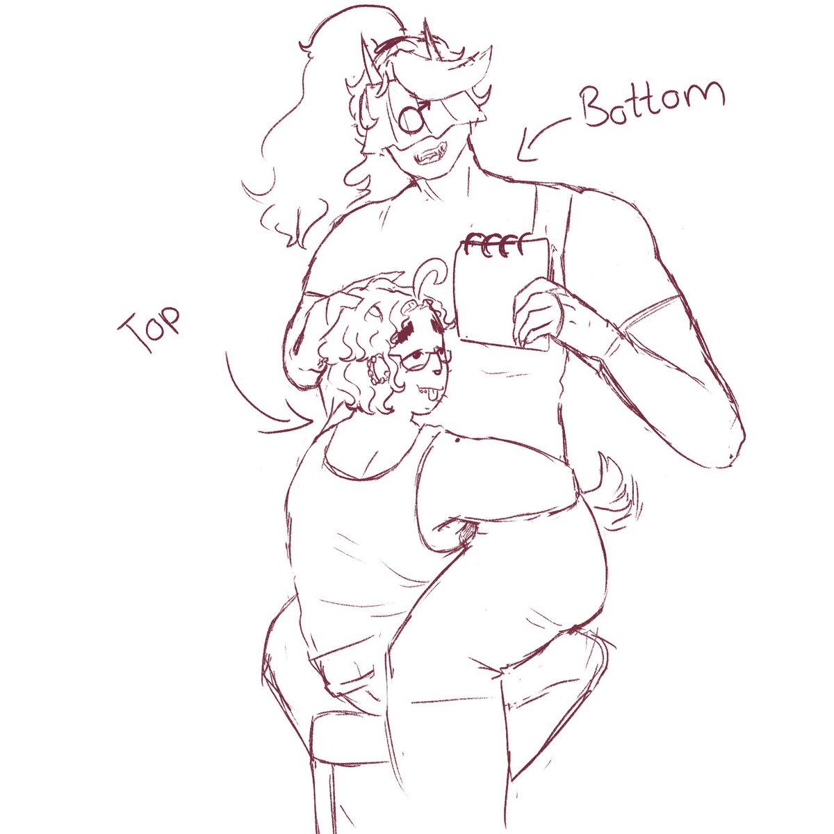 Yes I need to draw my gay husbands like this so much more
And yes they're both freaky lol
#ocart