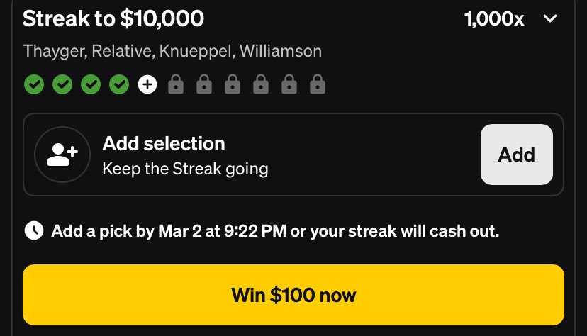 Cash Day 4 ✅✅✅✅😈
Sweat Free 🤩🤩 Let’s get back on this road💥💥💥🦈
10 likes for day 5☢️☢️

#NBA #GamblingX 
#Prizepickslocks #TrendingNow #Nhl #Underdog #Bettingtips #FGM