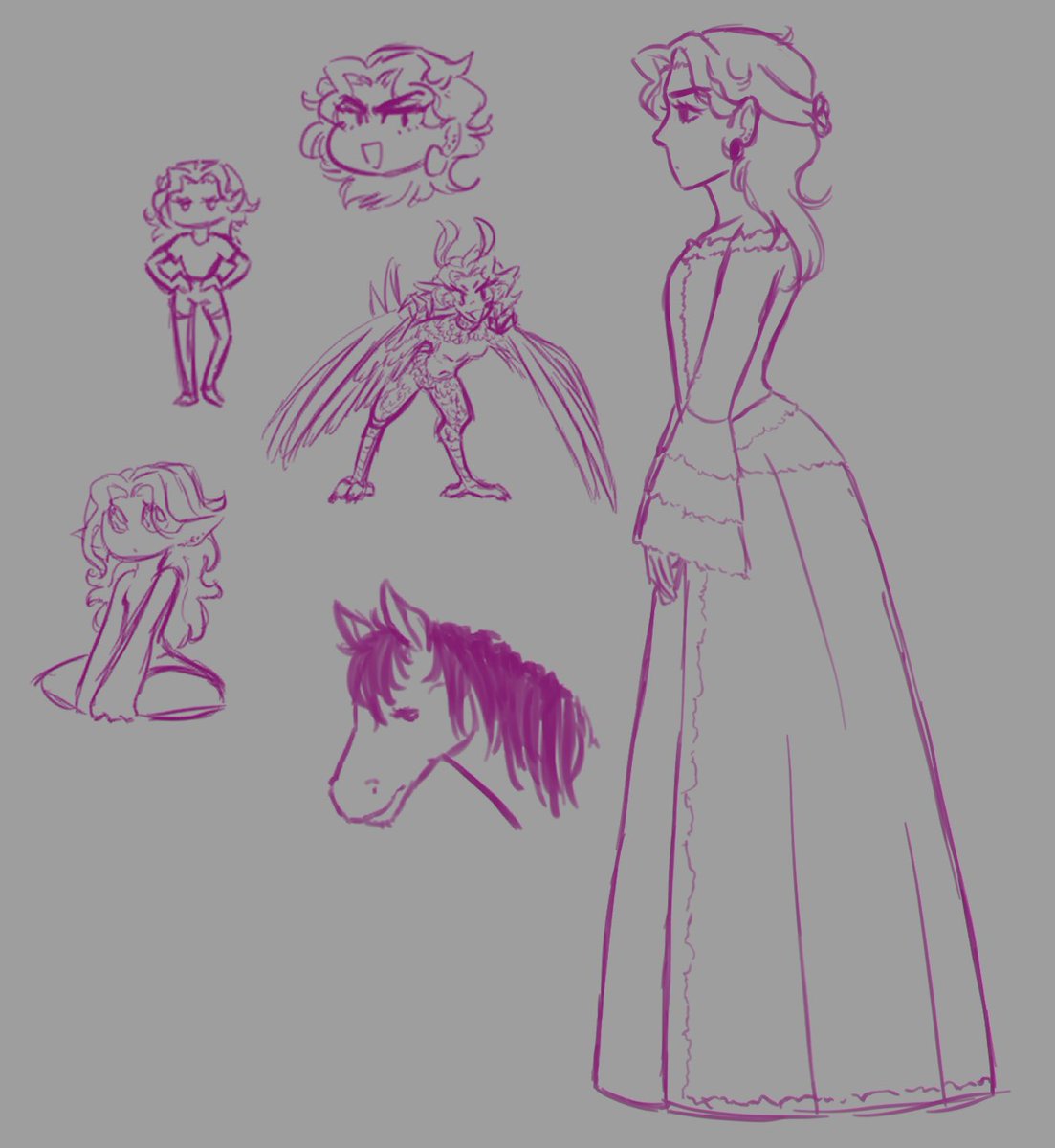 TidalWaveKitty's tweet photo. Some more fem #dio sketches + a horse
#rkgk https://t.co/S6xVUftlBq