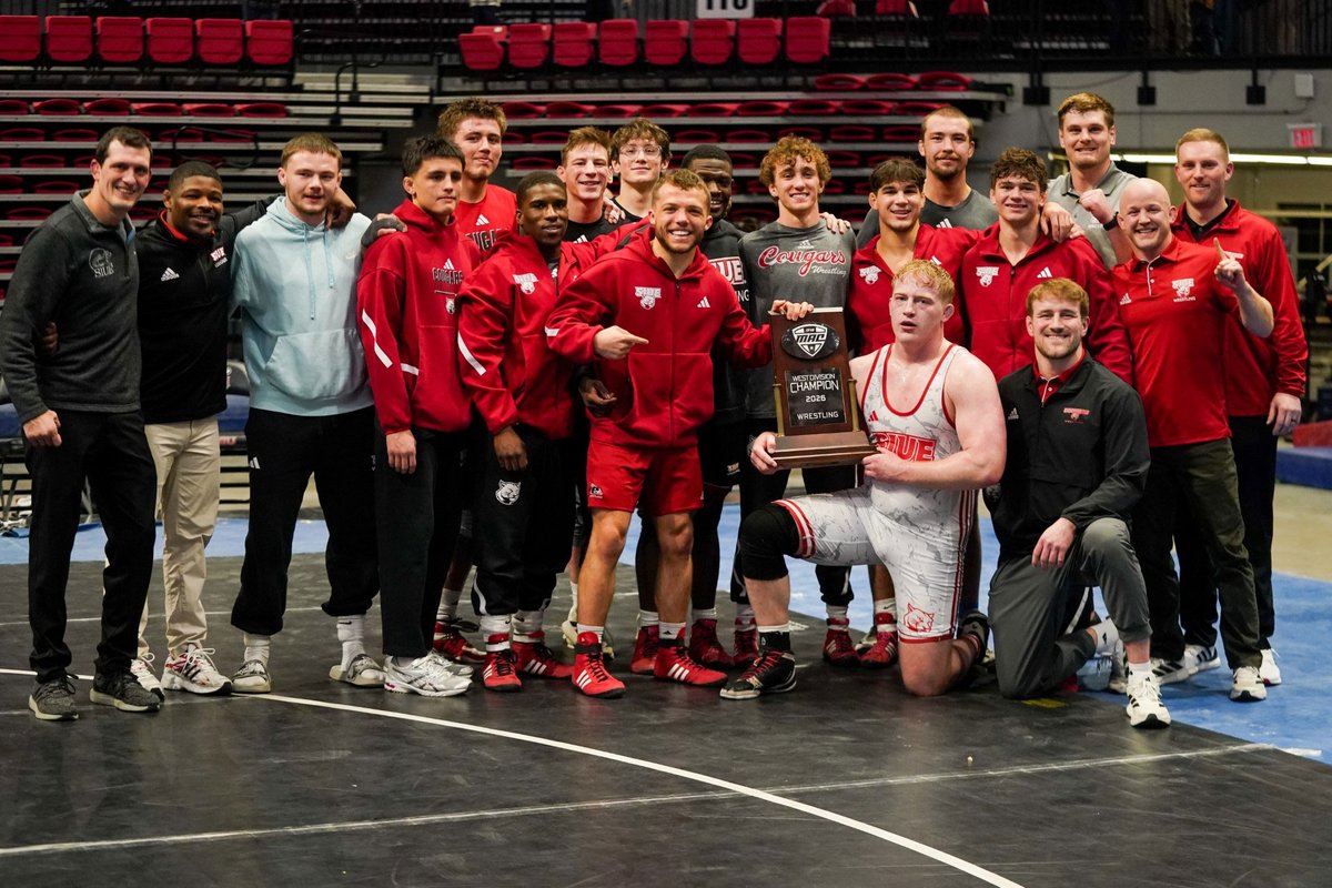 MAC West Division Champions: <a href="/SIUEWrestling/">SIUE Wrestling</a> Cougars Win on Criteria siuecougars.com/news/2026/2/20…