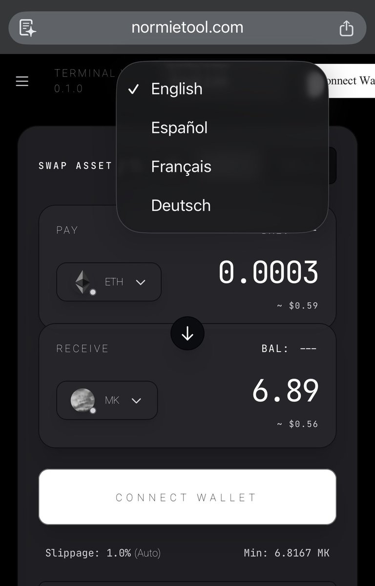 NORMIE TOOL 0.2.0 will be so Bullish !

In the mean time enjoy 0.1.0  multi-language 

normietool.com/normie-tool?re…