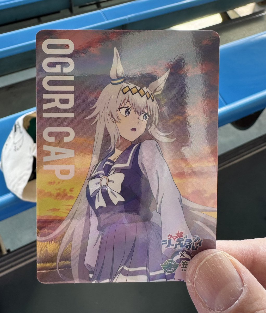 寿屋さんで貰ったトレカ…キラオグリきた！ #笠松町 #笠松競馬場 #ウマ