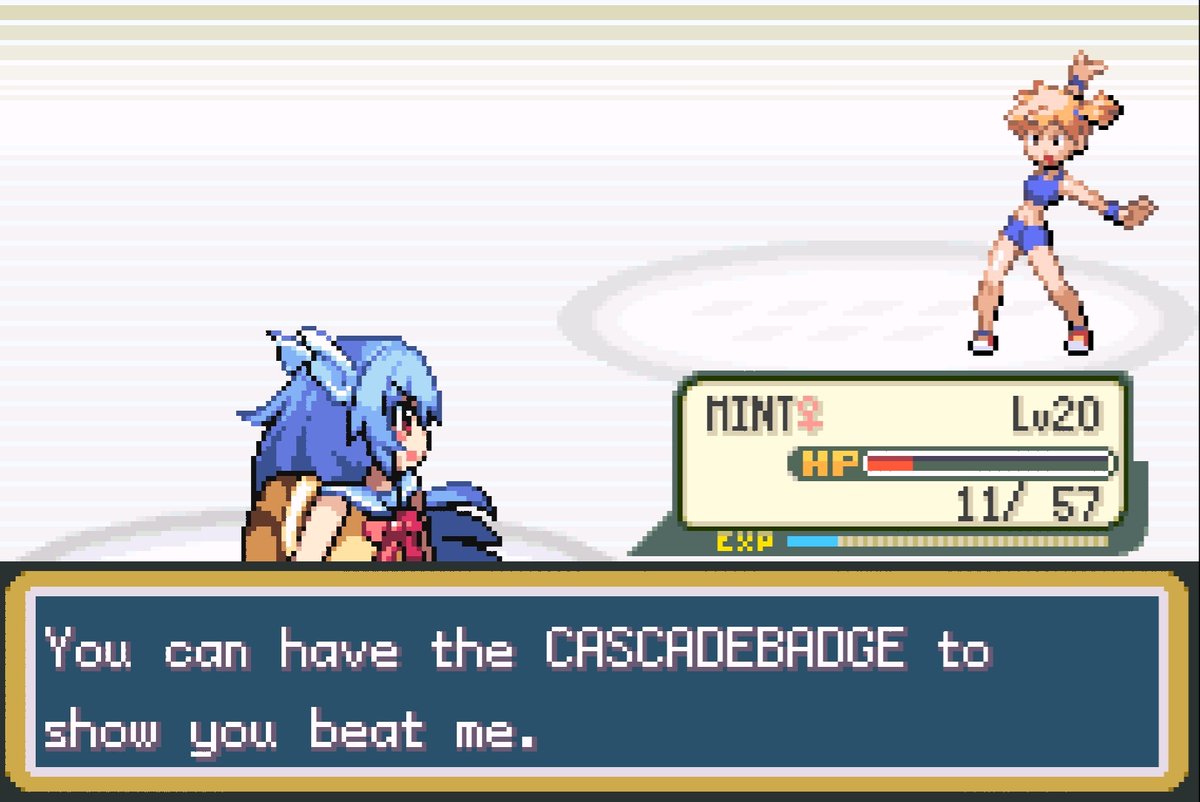 EltakisSW's tweet image. Late update from today! CERULEAN GYM conquered! Even if I was there with my full team I only used 2:
- Oddium vs Staryu
- Mint vs Starmie
Mint got a really close fight, it was a Bite vs Swift fight, and Mint did it!
#Moemon #Pokemon #Nuzlocke