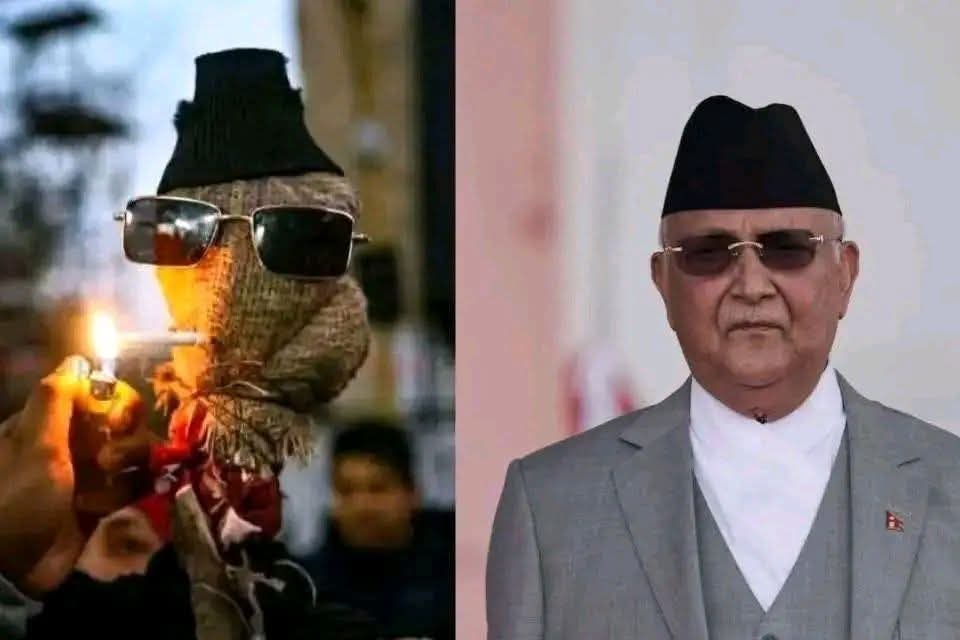 Rameshdahaltpj's tweet photo. हिजो बालेन साहको पुत्ला भन्दै जलाएको पुत्ला आफ्नै पार्टीको अध्यक्ष केपि ओलिको परेपछि आज एमाले पार्टीमा देशैभर खैलाबैला यो पुत्ला जलाउनेलाई न छोड्ने रे https://t.co/2gzINVqYwT