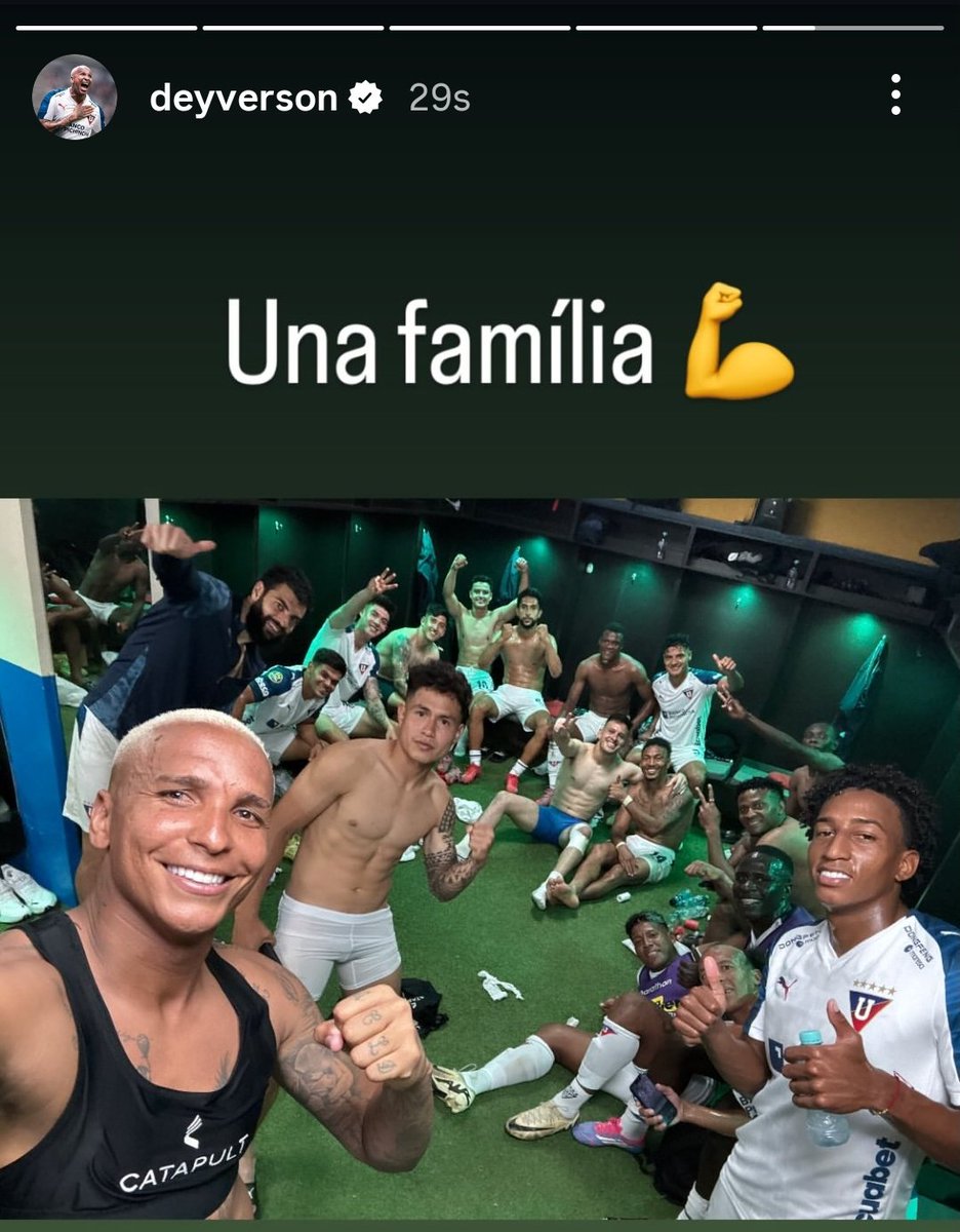 Muchachos me ilusionó, vean lo que subió Deyverson en Ig.
La Familia cada vez más unida, aquí no hay egos ni corrupción que dañe el club. VAMOS POR TODO LIGA GARAJO!!