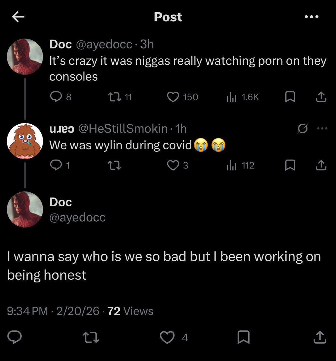 uɹɐɔ (@hestillsmokin) on Twitter photo 