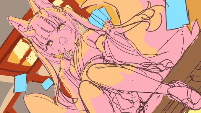 先ほど掲載してもらった鬼乃瀬様にご許可がいただけたのでラフ公開～

今回のご依頼はメスガキ煽りだったんですけど、この二枚まで絞って左になった感じでした
右の前のめり煽りもよくて鬼乃瀬様と二人でどっちにしようか悩みましたw
右の方も描いてみたかったねーw
#みてみてつばき #おにーとの巣 