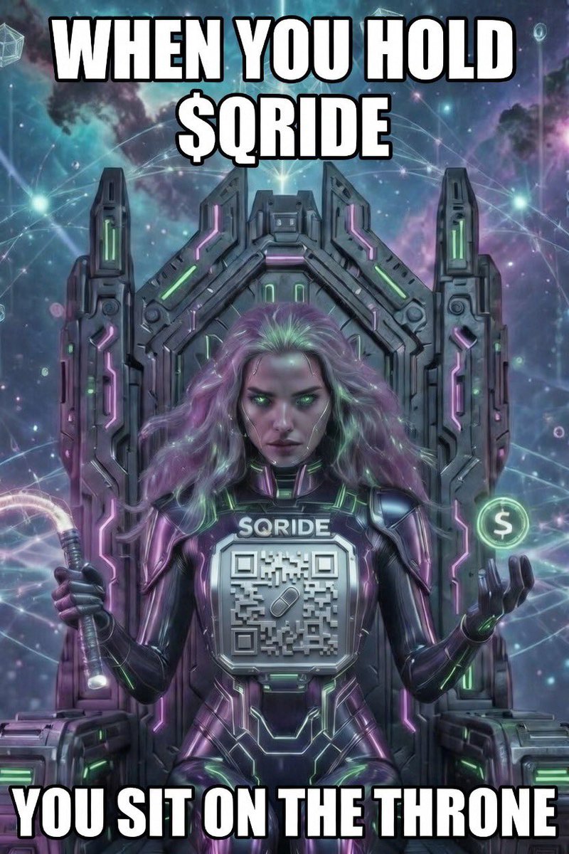 RideQuantum's tweet photo. When you hold $QRIDE , You sit on throne.
Goddess has spoken — get under the money vortex or get left behind. ⚡️💰
#QRIDE #QuantumGoddess #MoneyRain #Solana https://t.co/Wugl3rsykR