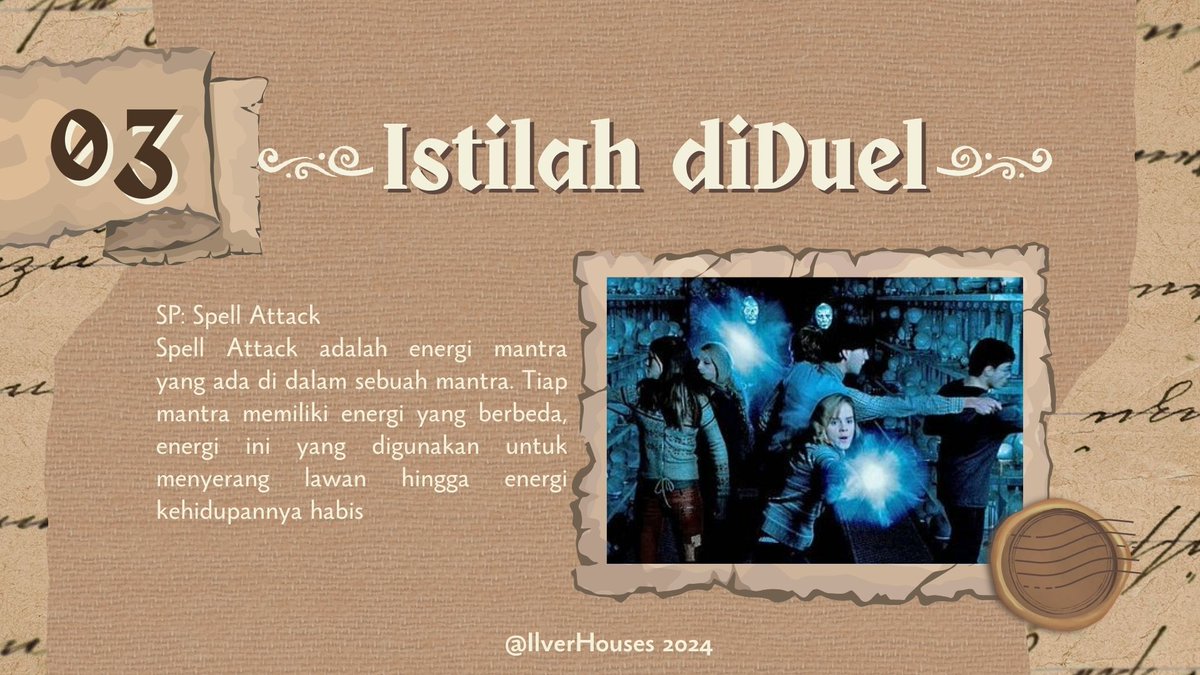 ㅤ
“Selanjutnya kita ada Spell Attack. Spell Attack ini digunakan untuk memberikan kekuatan pada sebuah mantra dan kekuatan ini untuk menyerang Poin Duel hingga habis.”
ㅤ