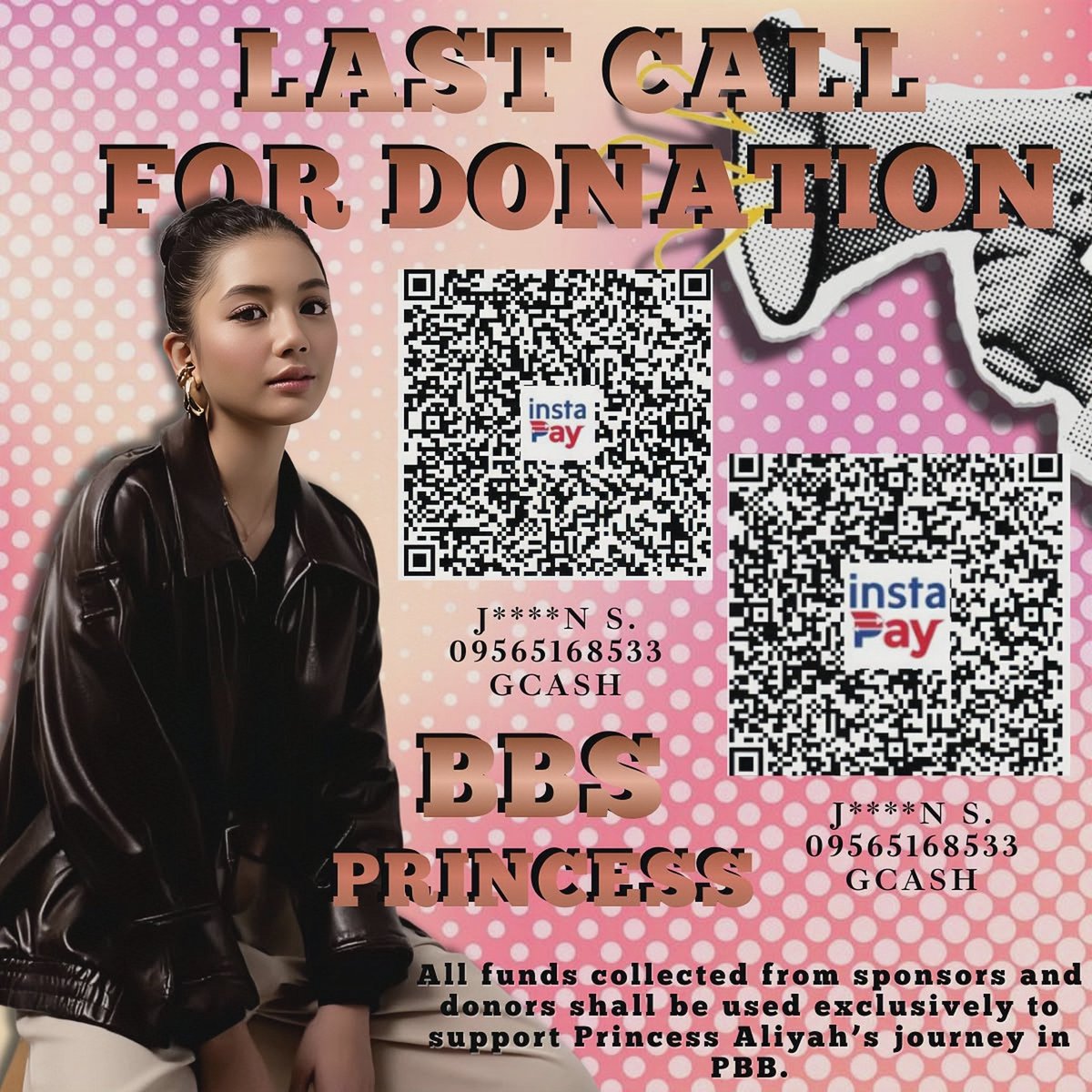 LAST CALL FOR BBS PRINCESS! LET'S ACHIEVE PRINCESS' GOAL OF GETTING A SPOT FOR THE ULTIMATE 8 SO WE ARE CALLING ALL PRINCESS' FANS AND TOGETHER LET'S HELP OUR Princess Aliyah 🩷

#princessaliyah #BBSPRINCESS #LabanPrincess #Ultimate8