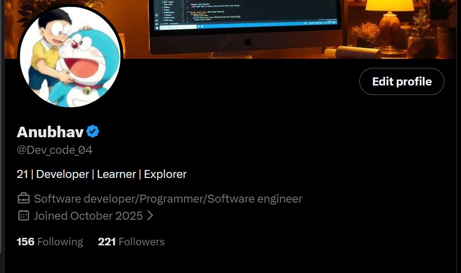 Dev_code_04's tweet image. Good Morning chat 🌻 

This is my 3rd day &amp;amp;  now completed 200 ✅ 

New milestone set for today is 400 🚀🚀
Bigger number to set 🤔, is it possible?  

WHY NOT 😃☺️

People are here to support each other , 
Lets do it ...

Reply with hii👋🏻
drop your connected message after