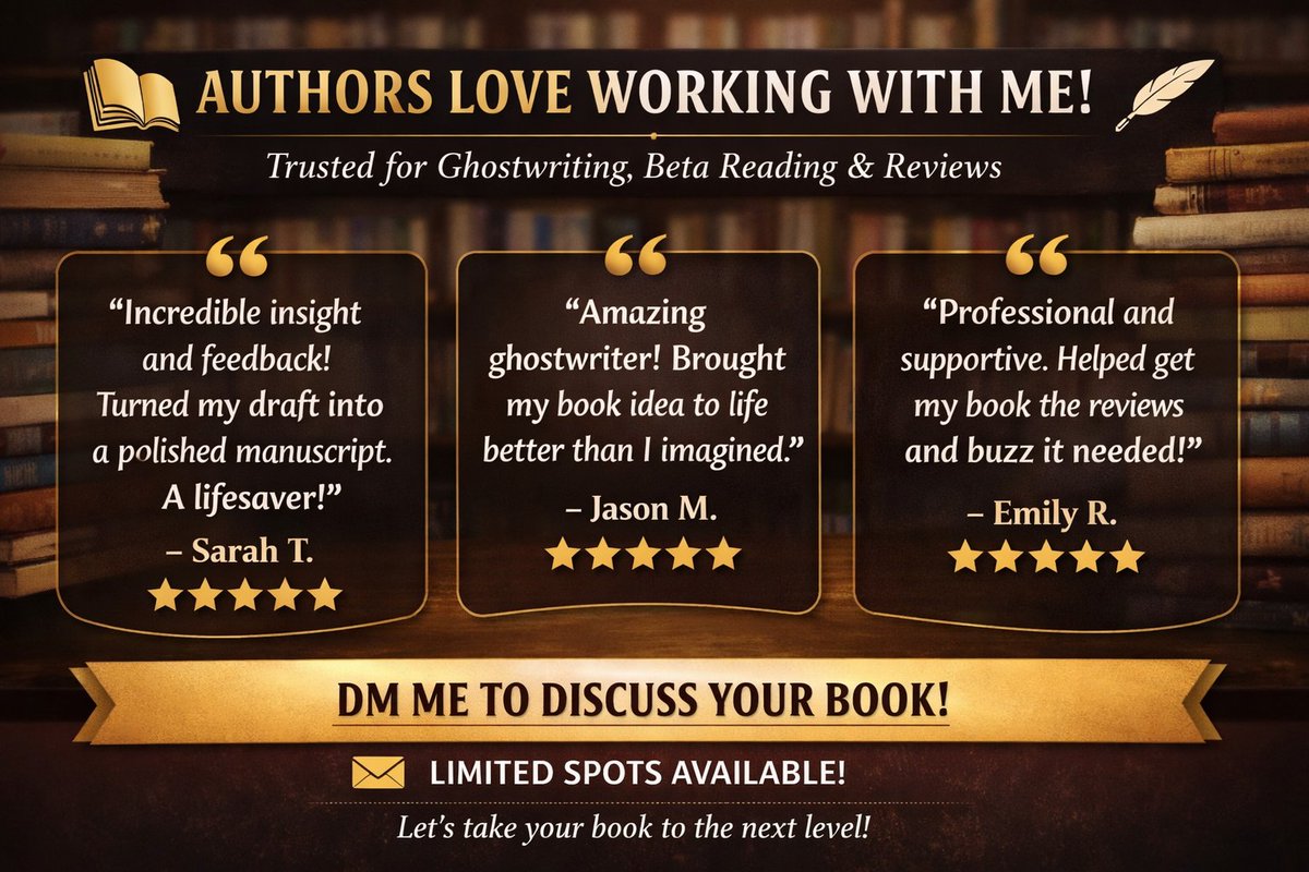 Bookslloverrs's tweet photo. #BookLaunch
#ARCReaders
#BookMarketing
#BetaReaders
#AmRevising
#GhostwritingServices
#HireAGhostwriter
#WritingCommunity
#ghostwriter
#BetaReaders
#AmRevising
#writingtips https://t.co/H2nqpMSpkz