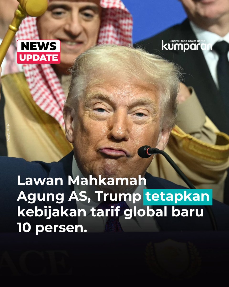 Presiden AS Donald Trump merespons keras keputusan Mahkamah Agung Amerika Serikat yang membatalkan tarif global yang diberlakukannya. Trump mengaku kecewa dan merasa malu karena kebijakan tersebut dinilai tidak berpihak kepada pemerintahannya.

Sebagai respons, Trump menetapkan