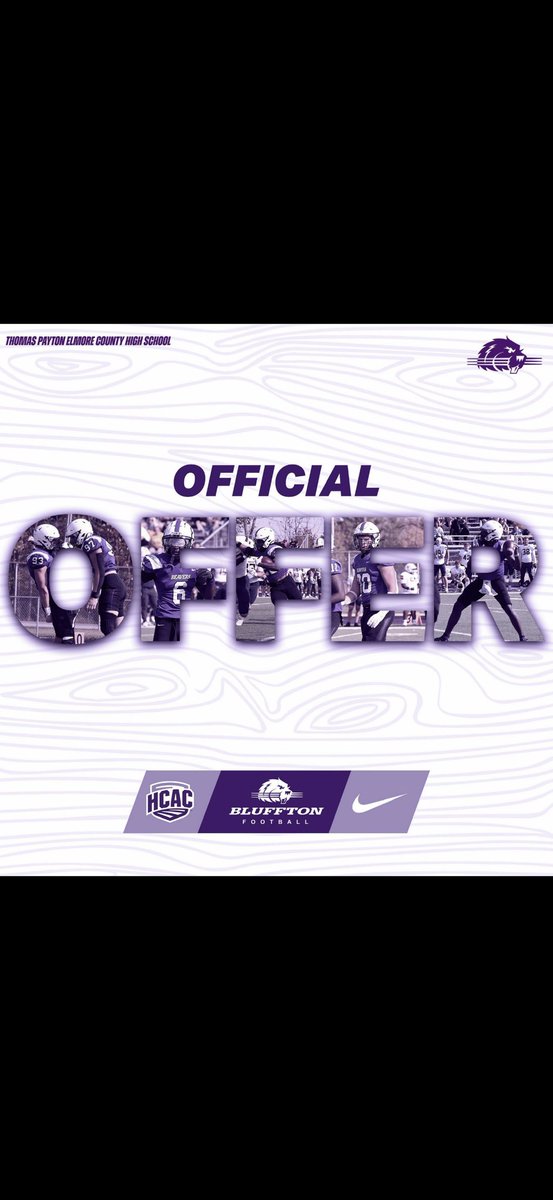 Blessed to receive my 6th offer from Bluffton Football <a href="/CoachRobinson77/">Dalton Robinson</a> <a href="/Coachwillyabe14/">Will Venable</a> <a href="/coachcwell4/">Kyle Caldwell</a> <a href="/echs_recruits/">Elmore County Recruiting</a>